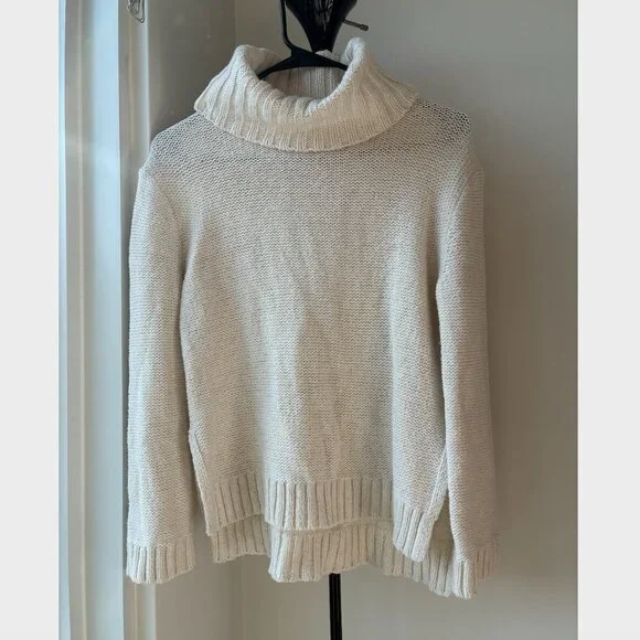 Madewell White Turtleneck Knit Sweater- Size XS - Picture 3 of 9
